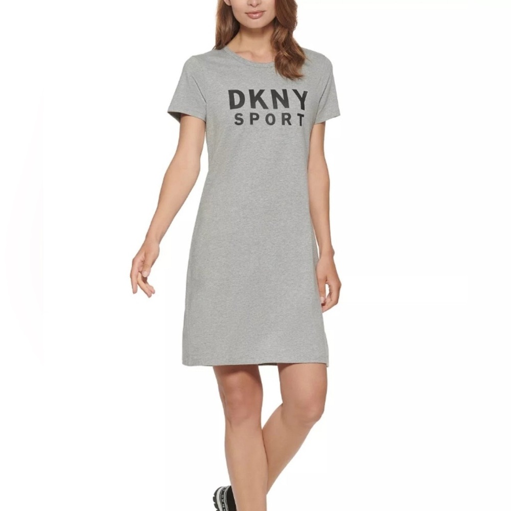 NWT DKNY Sport Women's Gray T-Shirt Dress Size Medium
